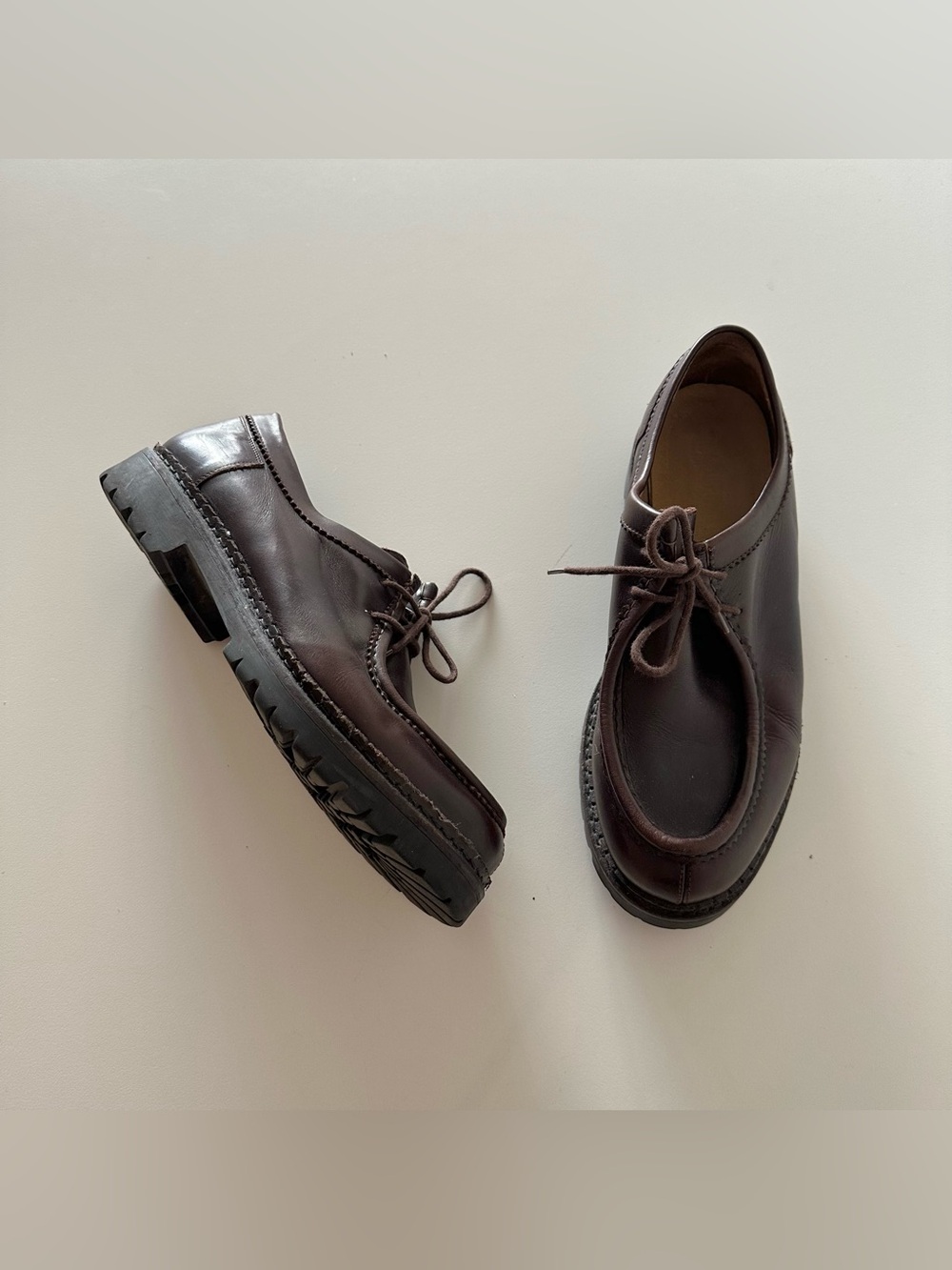 J. Crew Moc Toe Derby Lug Sole Chunky Leather 13 Brown Men’s